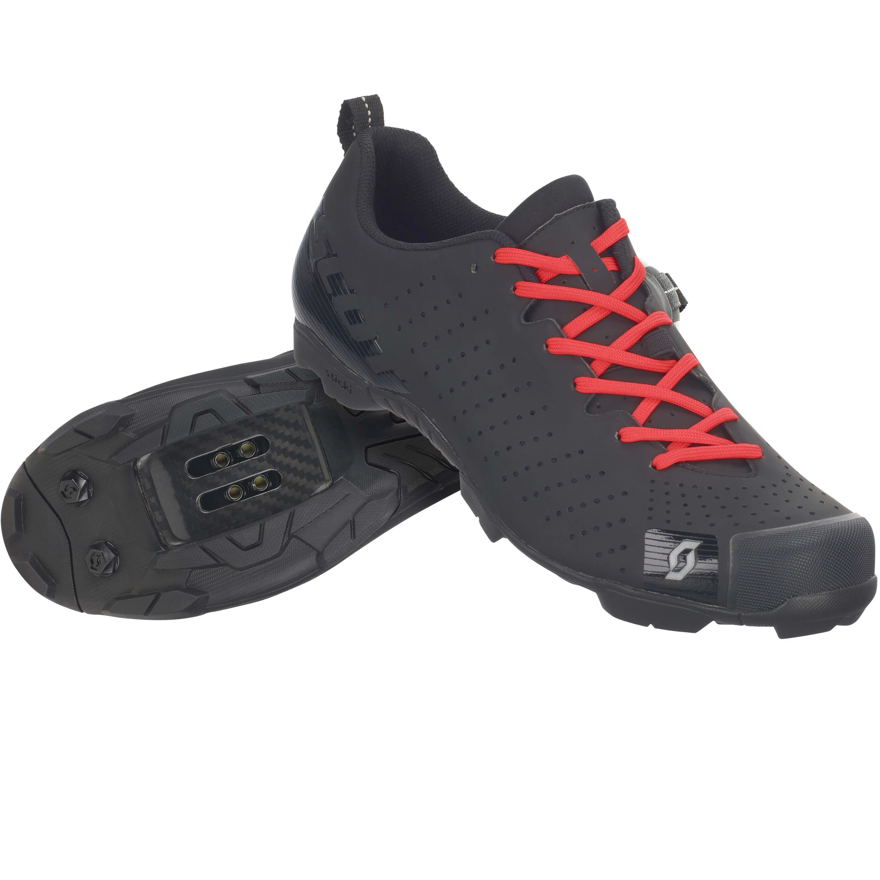 Scott Mtb RC Lace Shoes - Matt Black / Gloss Black - Image 2