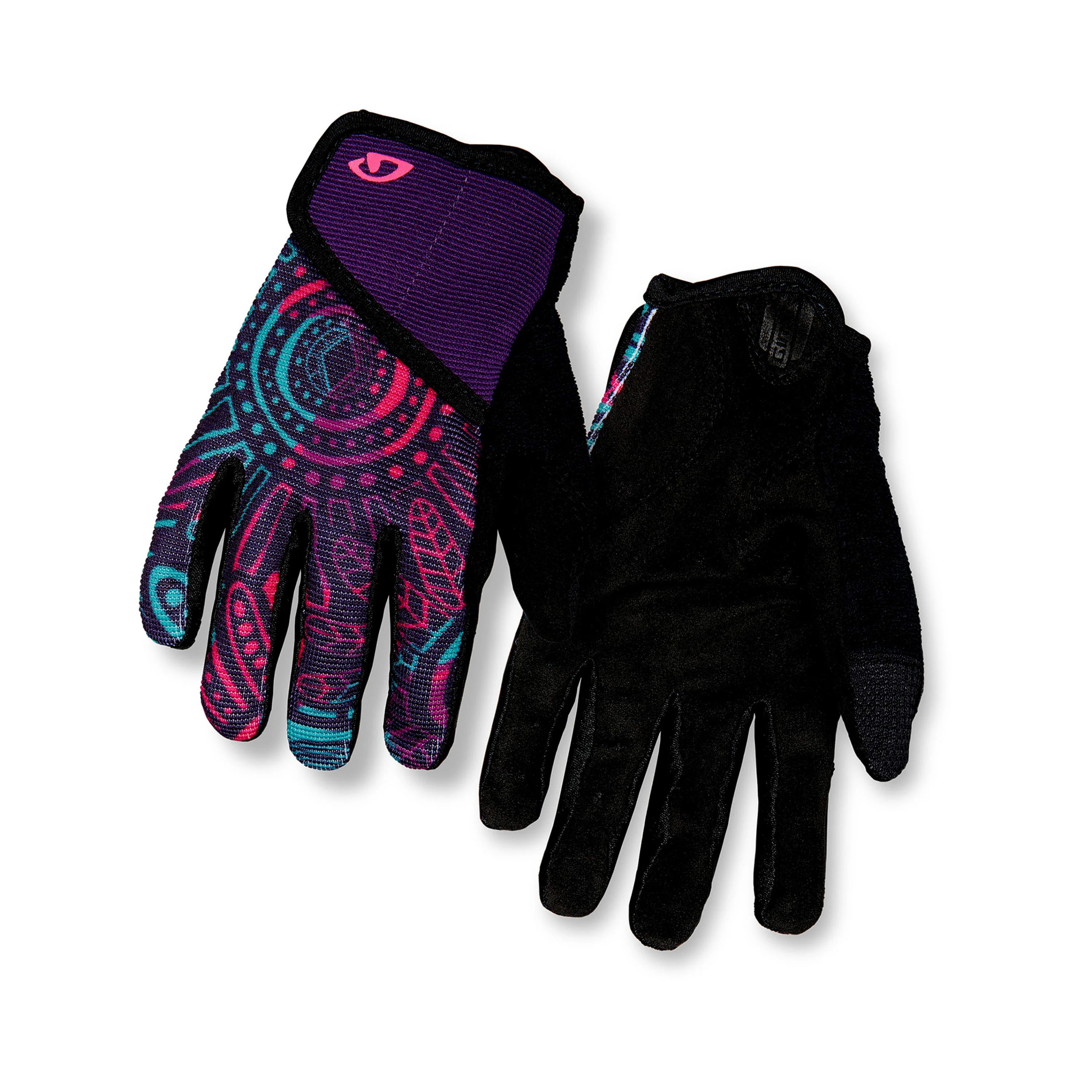 Giro Dnd JR 2 Long Finger Gloves - Purple / Black - Image 3