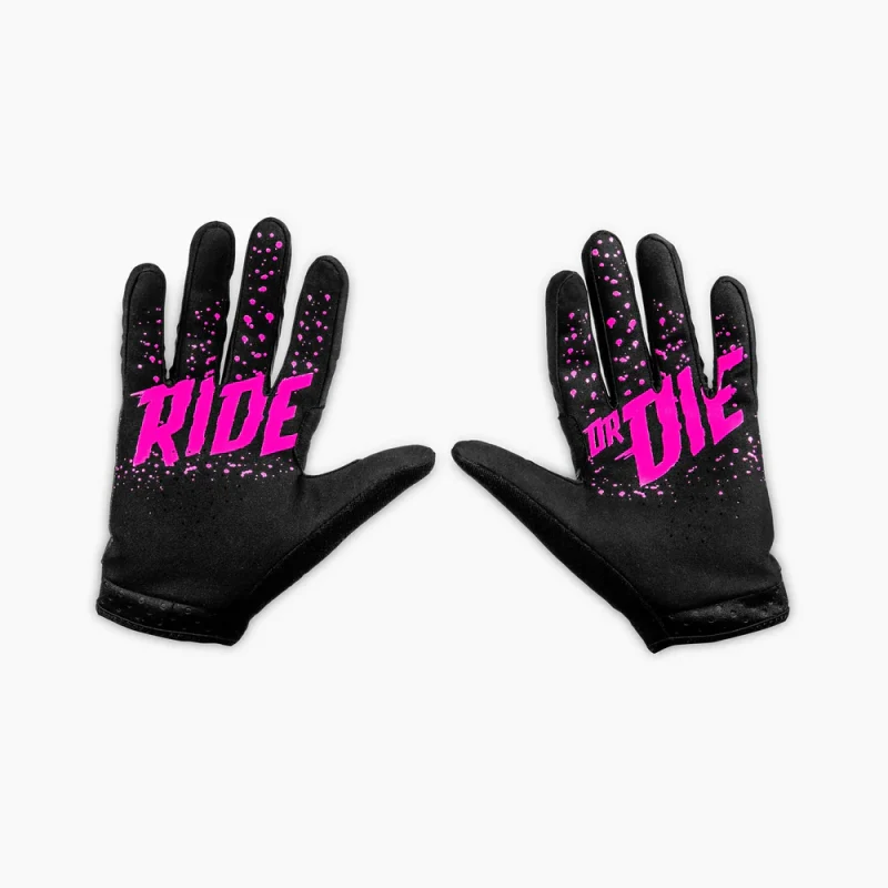 Muc-off Riders Gloves Full Finger - Yellow Polka - Image 2