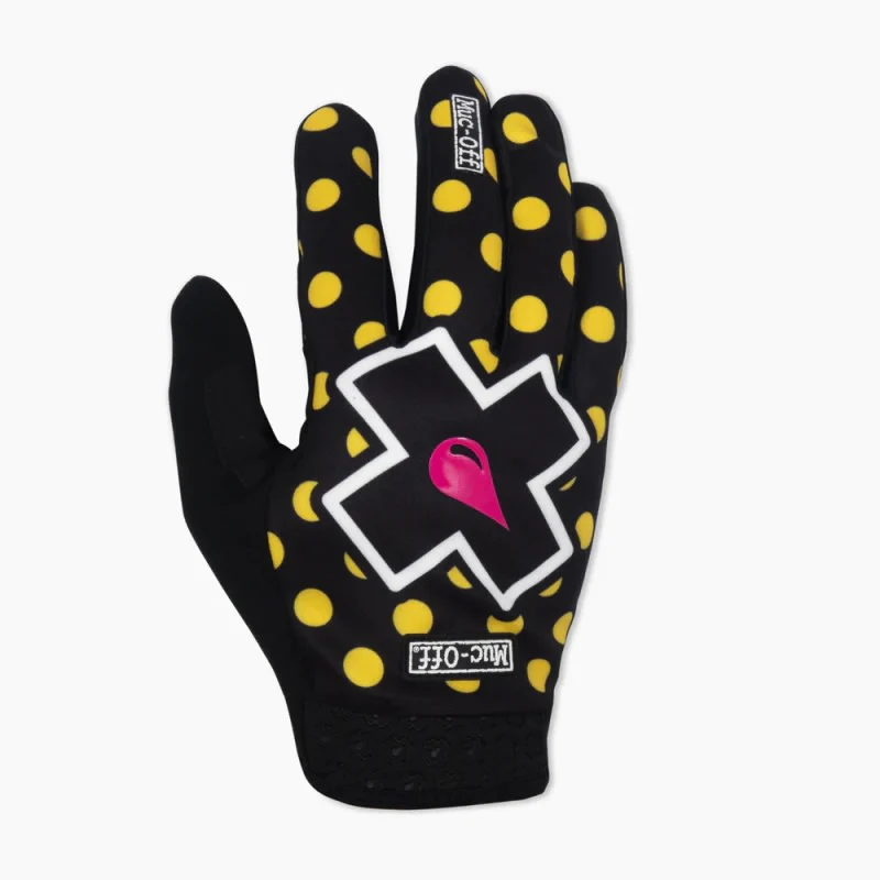Muc-off Riders Gloves Full Finger - Yellow Polka - Image 3