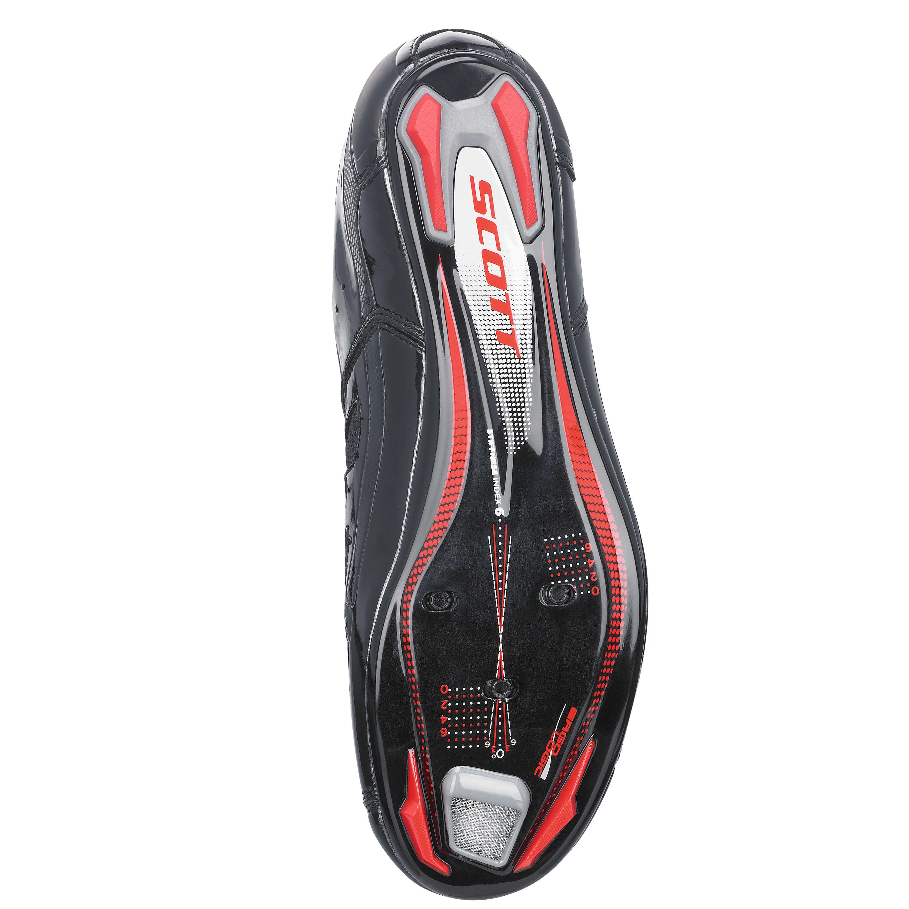 Scott Comp Road Shoes - Gloss Black / Red - Image 4