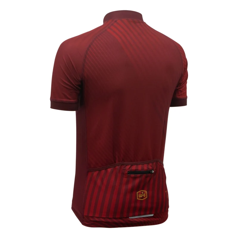 Solo Cadence Jersey Mens Short Sleeve - Red / Burgundy - Image 2