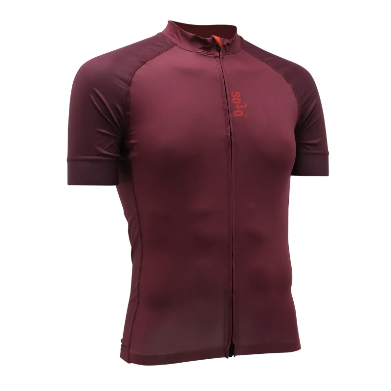 Solo Mens Team S/sl Jersey - Wine Red